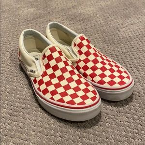 checkered red vans